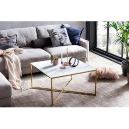 SalesFever Couchtisch, Tischplatte in Marmoroptik