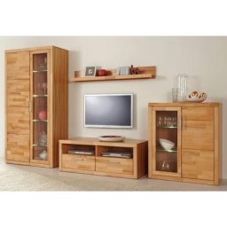 Woltra Wohnwand Logo, (Set, 4-St), teilmassives Holz