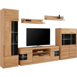 Woltra Wohnwand Ribe, (Set, 5-St), teilmassives Holz