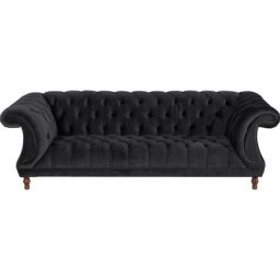 Max Winzer® Chesterfield-Sofa Isabelle, Knopfheftung & gedrechselten Füßen in Buche Nussbaum, Breite 260 cm