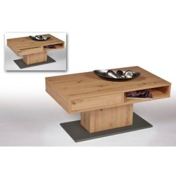 PRO Line Couchtisch, aus Holz in Artisan Eiche Dekor, Schubkasten mit Push-to-open Funktion
