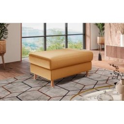 Home affaire Polsterhocker, Holzfuesse mit Metallteller