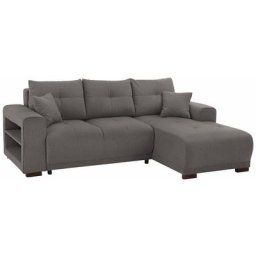 Home affaire Ecksofa Viborg, mit Regal in der Armlehne, wahlweise mit Bettfunktion