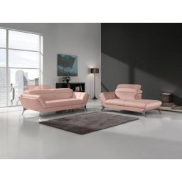 Egoitaliano Polstergarnitur Sueli, (Set), bestehend aus Sofa und Recamiere, Kopfteilverstellung, Bezug Leder