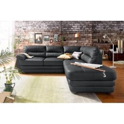 COTTA Polstergarnitur, (Set), bestehend aus Ecksofa & Hocker, optional mit Bettfunktion und -kasten