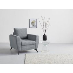 andas Sessel Lörby, auch mit Aqua clean-Bezug, feine Steppung im Sitzbereich, lose Kissen