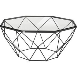 Guido Maria Kretschmer Home&Living Couchtisch Caen, aus Glas und Metall in geometrischen Formen, Breite 95 cm