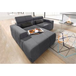 DOMO collection Ecksofa Brandon, Mit Kopfteilverstellung, auch in Leder