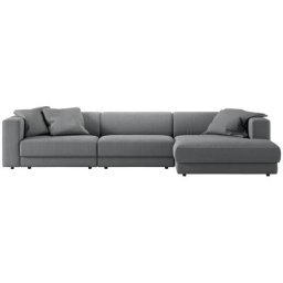 GALA Ecksofa Seaboard Road, zusammengesetzt aus Modulen in verschiedenen Bezügen und Farben