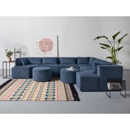 GALA Ecksofa Rue Ginoux, 8 Teile, zusammengesetzt aus Modulen, in vielen Bezugsqualitäten und Farben