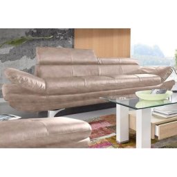 COTTA Polstergarnitur, (Set), Set: bestehend aus 3-Sitzer und Hocker, Inklusive Rückenverstellung