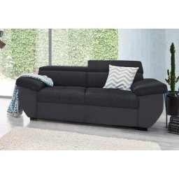 COTTA Polstergarnitur, (Set), Set: bestehend aus 2-Sitzer Sofa und Hocker, frei im Raum stellbar