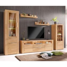 Woltra Wohnwand Zara, (Set, 5-St), teilmassives Holz
