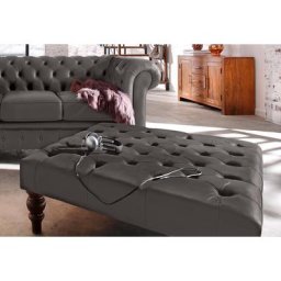 Home affaire Hocker Chesterfield, mit Knopfheftung, auch in Leder