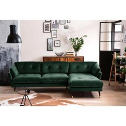 Trendfabrik Ecksofa, mit Fuß in Holz-Metallkombination, Recamiere rechts oder links