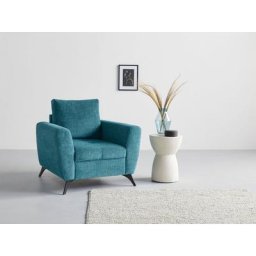 andas Sessel Lörby, auch mit Aqua clean-Bezug, feine Steppung im Sitzbereich, lose Kissen