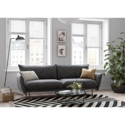 andas 3-Sitzer Stine, Besonderes Design durch Kissenoptik und Keder, by Morten Georgsen