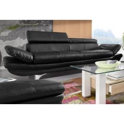 COTTA Polstergarnitur, (Set), Set: bestehend aus 3-Sitzer und Hocker, Inklusive Rückenverstellung