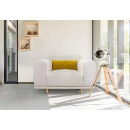 andas Loveseat Maroon, in skandinavischem Design, mit losem Kissen