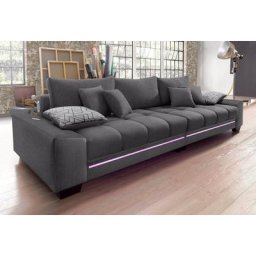 Mr. Couch Big-Sofa, wahlweise mit Kaltschaum (140kg Belastung/Sitz), mit RGB-Beleuchtung