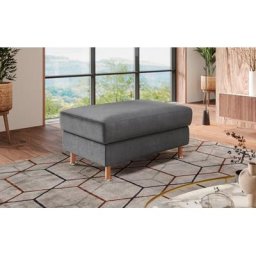Home affaire Polsterhocker, Holzfuesse mit Metallteller