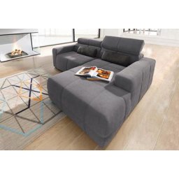 DOMO collection Ecksofa Brandon, Mit Kopfteilverstellung, auch in Leder