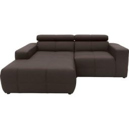DOMO collection Ecksofa Brandon, Mit Kopfteilverstellung, auch in Leder
