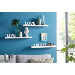 my home Deko-Wandregal Live - Love - Laugh, Set 3-tlg., Dekoregal, Wanddeko, mit Schriftzug