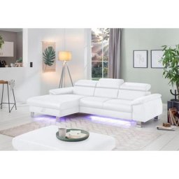 COTTA Polstergarnitur Komaris, (Set), Set: bestehend aus Ecksofa und Hocker, Kopfteilverstellung