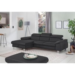 COTTA Polstergarnitur Komaris, (Set), Set: bestehend aus Ecksofa und Hocker, Kopfteilverstellung