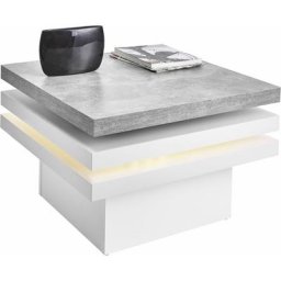 PRO Line Couchtisch, aus Holz, mit Funktion, 3 Tischplatten, 1 Tischplatte drehbar