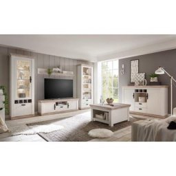 Home affaire Wohnwand Florenz 8, (Set, 4-St), im romatischen Landhauslook