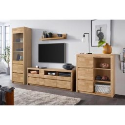 Woltra Wohnwand Silkeborg, (Set, 4-St), teilmassives Holz