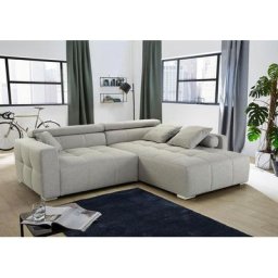 Jockenhöfer Gruppe Ecksofa Salerno, im Big-Sofa-Style, mit Kopf- bzw. Rückenteilverstellung und Zierkissen