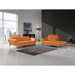 Egoitaliano Polstergarnitur Sueli, (Set), bestehend aus Sofa und Recamiere, Kopfteilverstellung, Bezug Leder