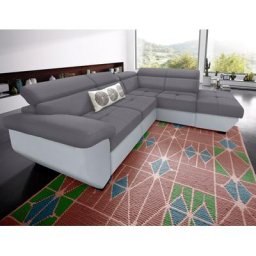 COTTA Polstergarnitur, (Set), Set: bestehend aus Ecksofa und Hocker, inklusive Kopfteilverstellung