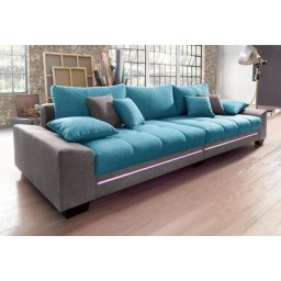 Nova Via Big-Sofa Nikita, wahlweise mit Kaltschaum (140kg Belastung/Sitz) und Bluetooth-Sound