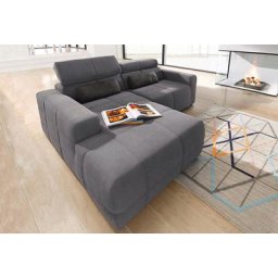 DOMO collection Ecksofa Brandon, Mit Kopfteilverstellung, auch in Leder