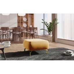 sit&more Polsterhocker Orient 1, goldfarbene Metallfüße