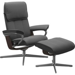 Stressless® Fußhocker Admiral, mit Cross Base, Größe M & L, Holzakzent Wenge