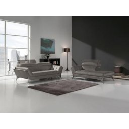 Egoitaliano Polstergarnitur Sueli, (Set), bestehend aus Sofa und Recamiere, Kopfteilverstellung, Bezug Leder