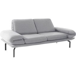 DOMO collection 2-Sitzer New York, wahlweise mit Armlehnen- und Rückenfunktion, mit Winkelfuß aus Metall