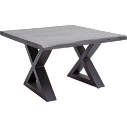 MCA furniture Couchtisch Cartagena, Couchtisch Massivholz mit Baumkante und natürlichen Rissen und Löchern