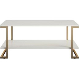 CosmoLiving by Cosmopolitan Couchtisch Camila (1-St), mit 1 Einlegeboden, pflegeleichtes MDF, Gestell aus Metall, Höhe 45 cm