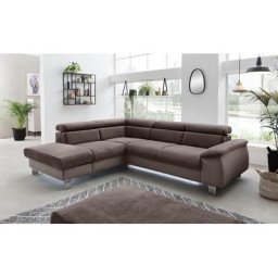 COTTA Polstergarnitur Komaris, (Set), Set: bestehend aus Ecksofa und Hocker, Kopfteilverstellung