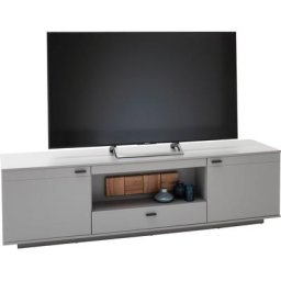 MCA furniture Lowboard Zadar, TV Schrank für TV bis 80 Zoll, Arktis Grau, wahlweise mit Beleuchtung
