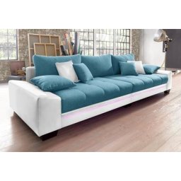 Nova Via Big-Sofa Nikita, wahlweise mit Kaltschaum (140kg Belastung/Sitz) und Bluetooth-Sound