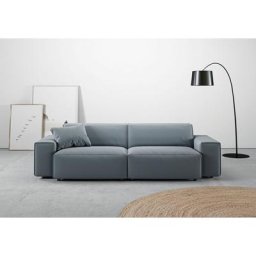 andas Big-Sofa Glimminge, besondere Kedernähte, auch in Breitcord + Easy care-Bezug, Zierkissen