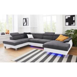 COTTA Wohnlandschaft Komaris, inklusive Kopfteilverstellung, wahlweise mit Bettfunktion und RGB-LED
