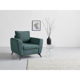 andas Sessel Lörby, auch mit Aqua clean-Bezug, feine Steppung im Sitzbereich, lose Kissen